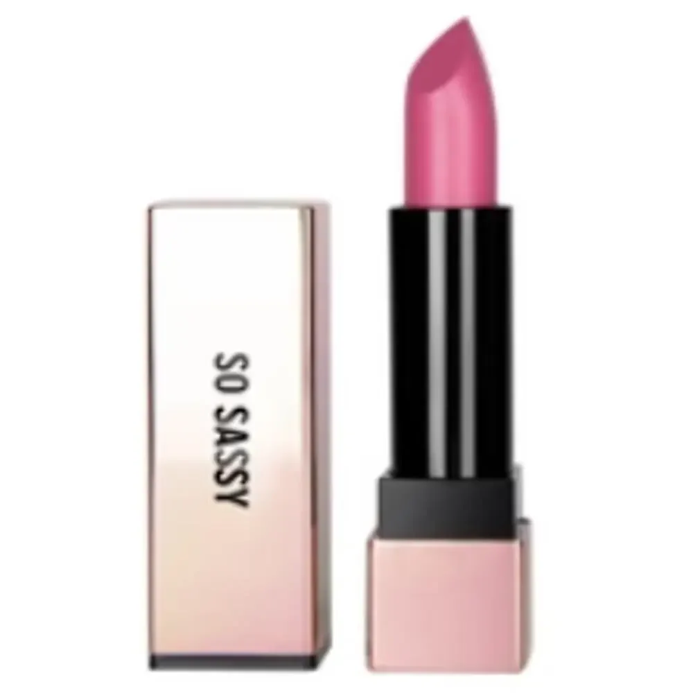 REALHER So Sassy Moisturizing Lipstick–Bright Pink Vegan Hydrating Lip Color NIB